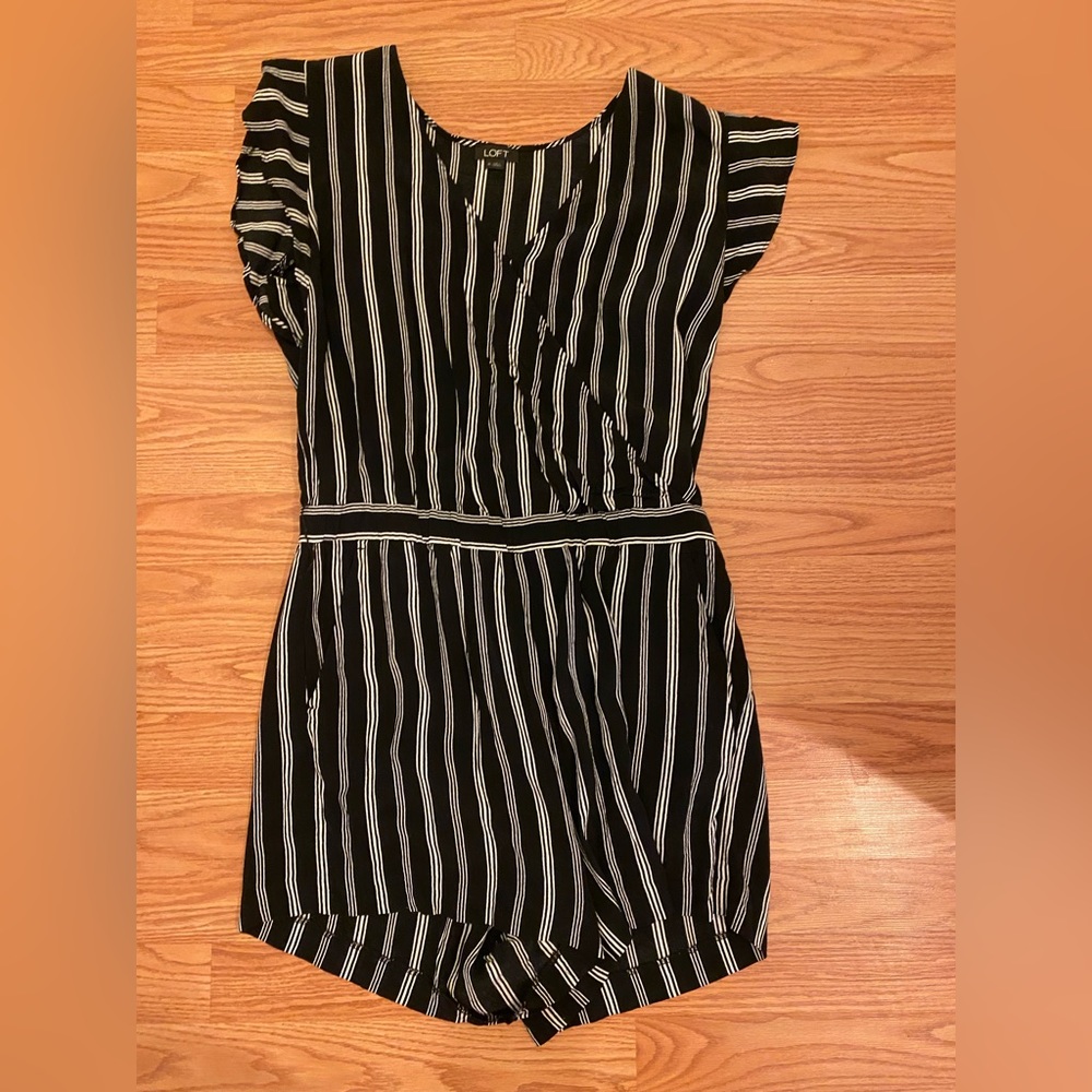 LOFT romper striped size medium